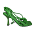 Дамски зелени сандали с връзки